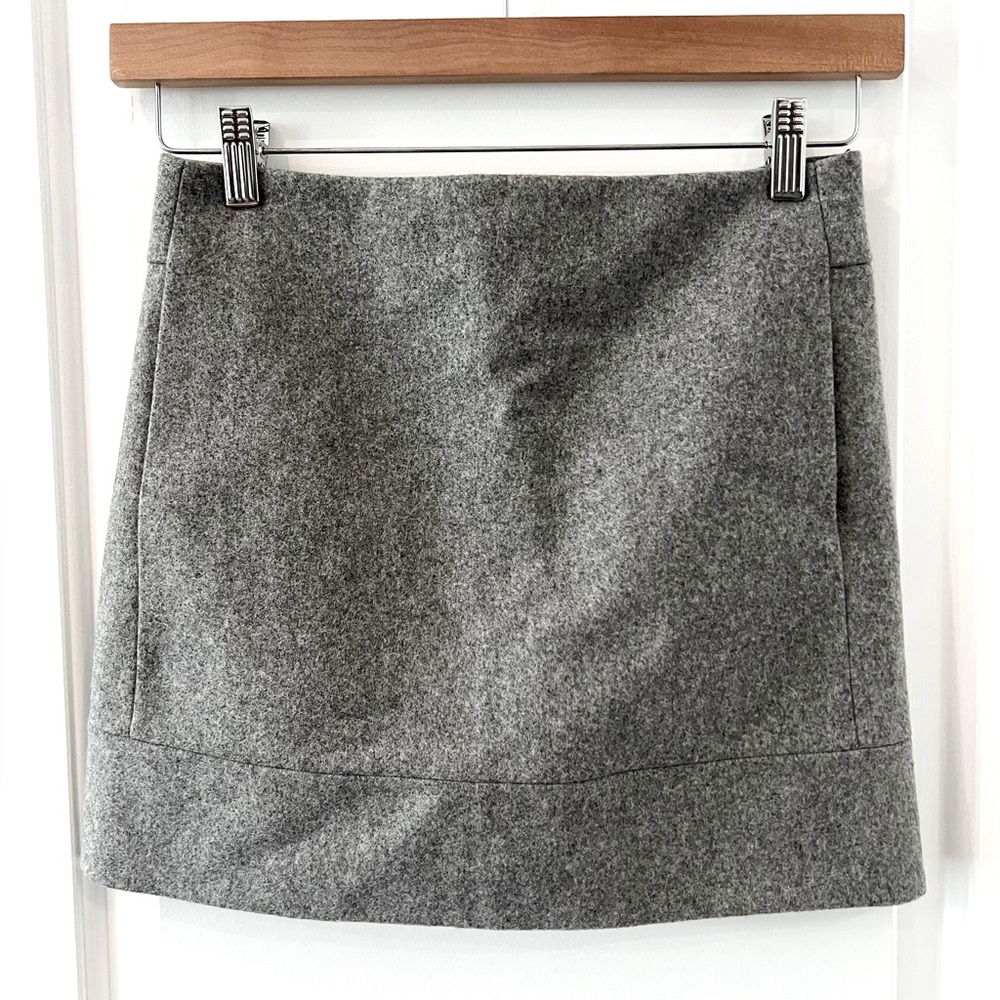 J. Crew Wool Blend Mini Skirt | Gray | Size 0